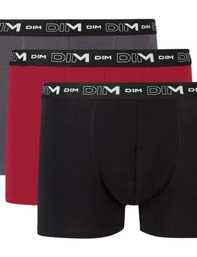Pack de tres bóxers de hombre de algodón elástico - Dim - FashionsVida