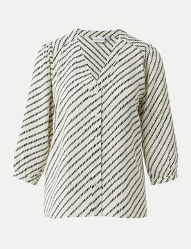Gemusterte Chiffon-Bluse Mehrfarbig 34