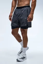 Herren Herren Active Stretch Woven 2in1 Shorts Charcoal Größe Large