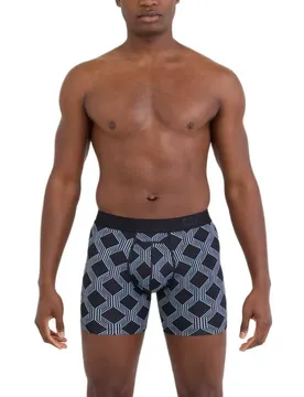 Boxers Smoth Flex Compression Prestige Check-Black S