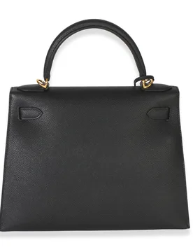 Hermès Black Epsom Sellier Kelly 28 PHW - Hermes - FashionsVida