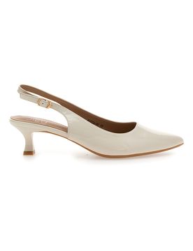 Décolleté Beige chiaro vernice slingback tacco medio FDS246C 39