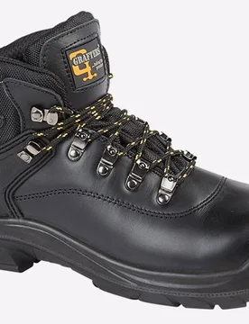 Fairfield Memory Foam Safety Boots Mens (Extra Wide) - Black - Size Uk 10 - Grafters - FashionsVida