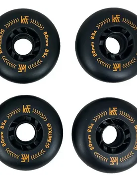 Roues De Patins Maxline+g 4 Unités Black / Orange 80 mm / 85A unisex