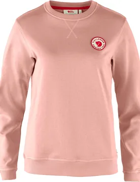 Sweat col rond en coton biologique - 1960 Logo Badge Sweater W Chalk Rose en Coton - Taille S - Fjall Raven - FashionsVida