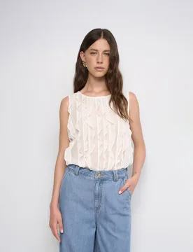 Top con hojas de mujer - Salsa Jeans - FashionsVida