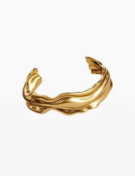 Bracelet irrégulier plaqué or Zalio MATERIAL FINISHES U female - Desigual - FashionsVida