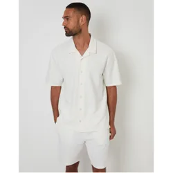 Mens Embley Relaxed Fit Short Sleeve Shirt In .Ecru - Size X-Large