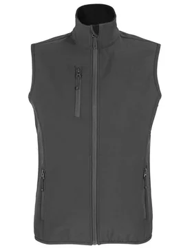 Womens/ladies Falcon Softshell Recycled Body Warmer (Charcoal) - Size Large - SOLS - FashionsVida