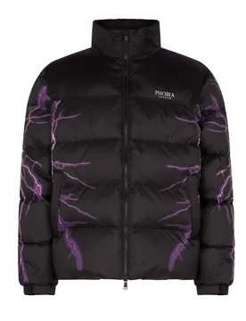 Piumino Uomo Puffy Jacket Black/purple - PHOBIA - FashionsVida