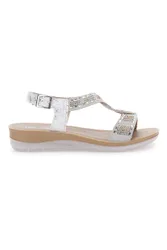 Sandali bianchi con strass comfort 43BV 38