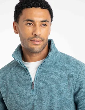 Newport Mens 1/4 Zip Ribbed Fleece - Weird Fish - FashionsVida