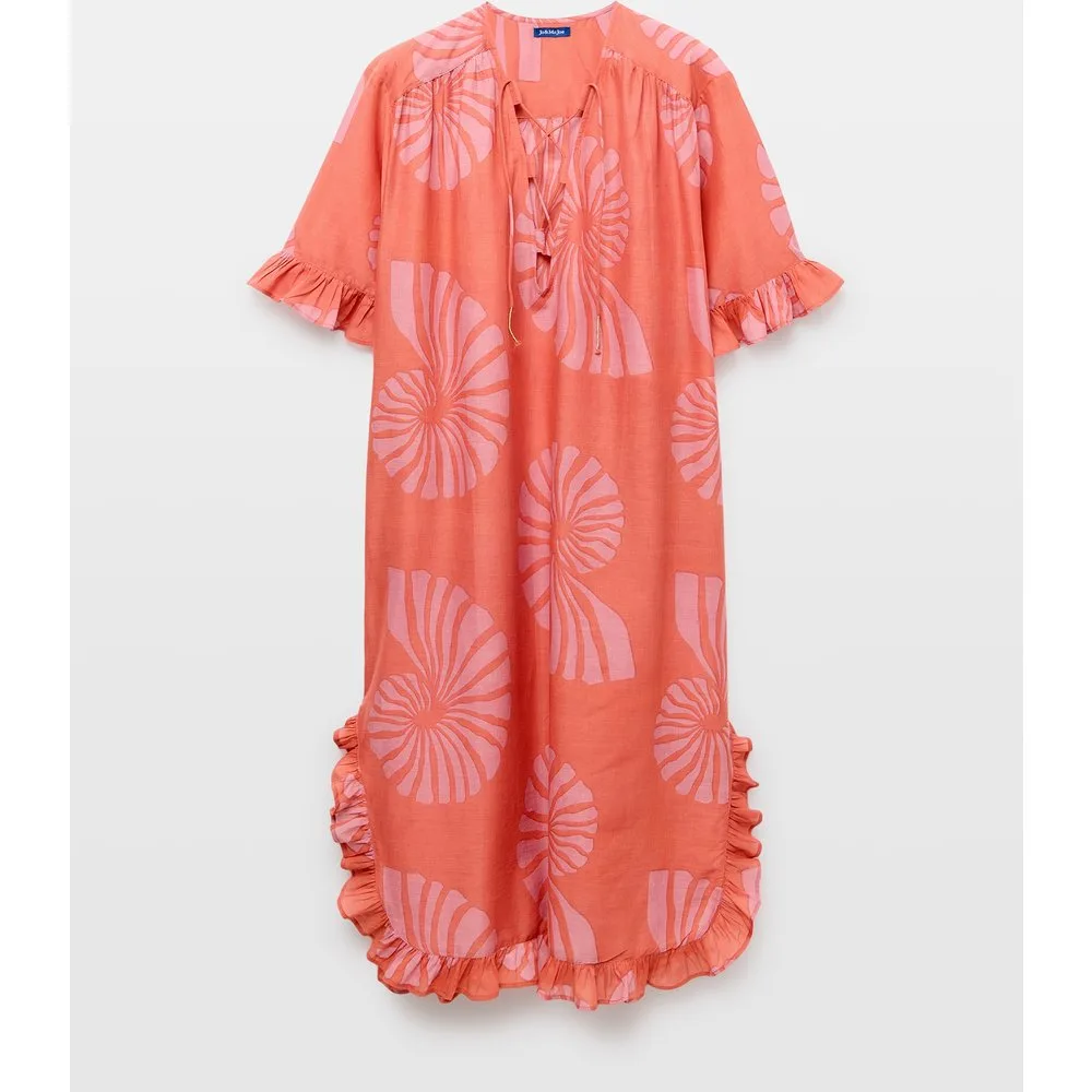 Jo & Mr. Joe - Kaftan estampado caracolas detalle volantes - Jo & Mr. Joe - FashionsVida