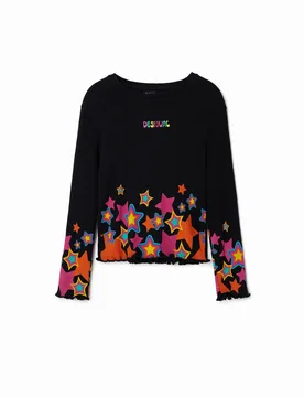 T-shirt étoiles BLACK 11/12 female - Desigual - FashionsVida