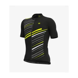 Maglia ciclismo SOLID FLASH nero fluo