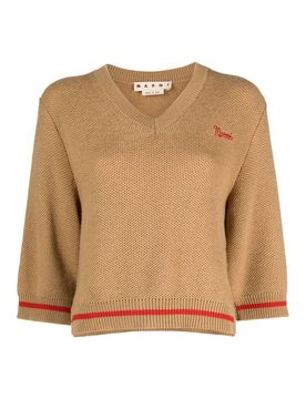 Marni Maglia con logo ricamato