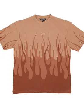 Maglietta Uomo Double Flame Tee Terracotta - VISION OF SUPER - FashionsVida