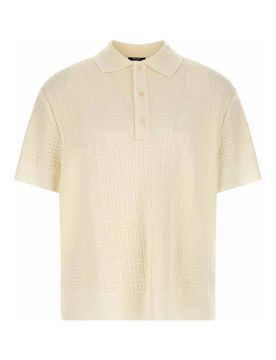 Polo in jacquard con monogramma