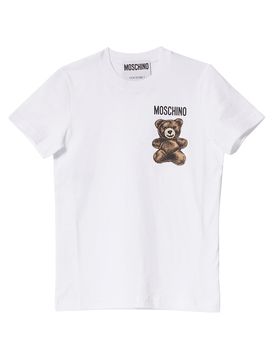 Girocollo in cotone con stampa Teddy Bear