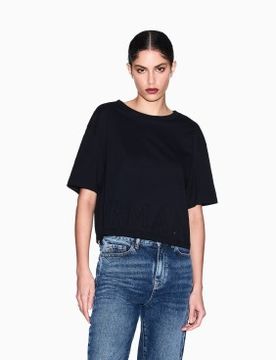 Para mujer. XW001709AF17172UC001 Camiseta big sleeves (S), Casual, Algodón, Sin mangas / Tirantes