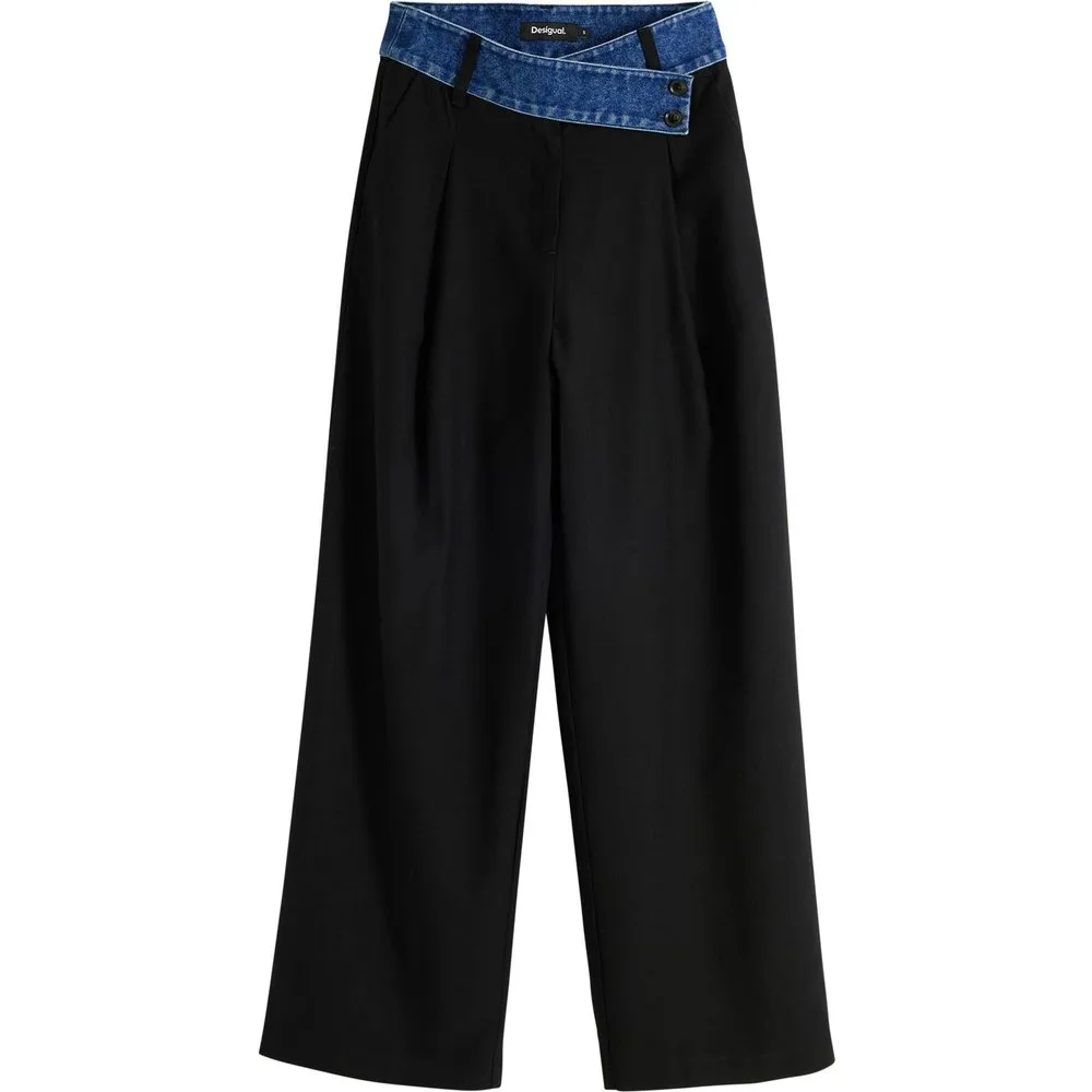 Pantalón de mujer tailor combinado - Desigual - FashionsVida