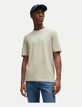 Orange T-Shirt mit Logoprint Beige M - BOSS - FashionsVida