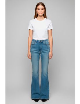 Para mujer. 50552493 Vaqueros de pernera ancha (26/32), Casual, Algodón