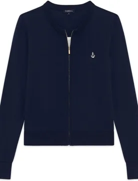 Sudadera de mujer con cremallera y bordado - Caroll - FashionsVida