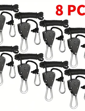 Piezas Polea colgante ajustable de alta resistencia, con engranaje metálico interno y opción de rueda de plástico, adecuada para colgar tiendas de - Shein - FashionsVida