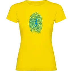 Maglietta A Maniche Corte Runner Fingerprint Yellow M