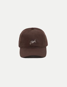 Closed Cap mit Logoprint Braun