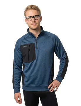 Sweat à Demi-zip Leeds Deep Blue S - U-Power - FashionsVida
