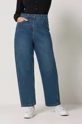 Barrel Leg Jeans - Dark Blue - Size: 10S