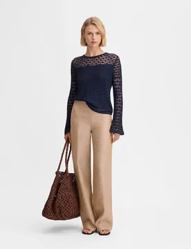 Jersey de mujer calado motivo geométrico - Simorra - FashionsVida