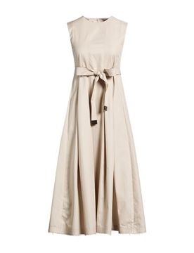 Vestido midi Mujer Beige 34 Mujer