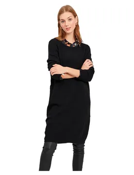 Vestito A Maniche Lunghe Ril Knit Black-14042768-Black 2XL