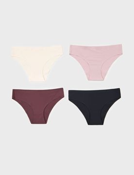 Slip a coste senza cuciture 4 pack - multicolor