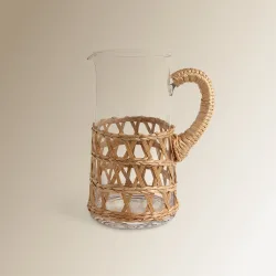 Jarra de vidrio Trenza