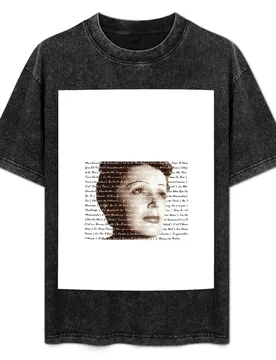 Edith Piaf Lyrics T-Shirt Plus Size Simple Casual Top - Aliexpress - FashionsVida