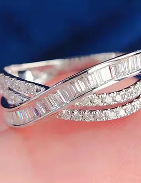 Pieza Anillo de cruz de lujo, anillo de banda delgada de plata de ley S925 para mujer, anillo para el pulgar, regalo de joyería exquisita - Shein - FashionsVida