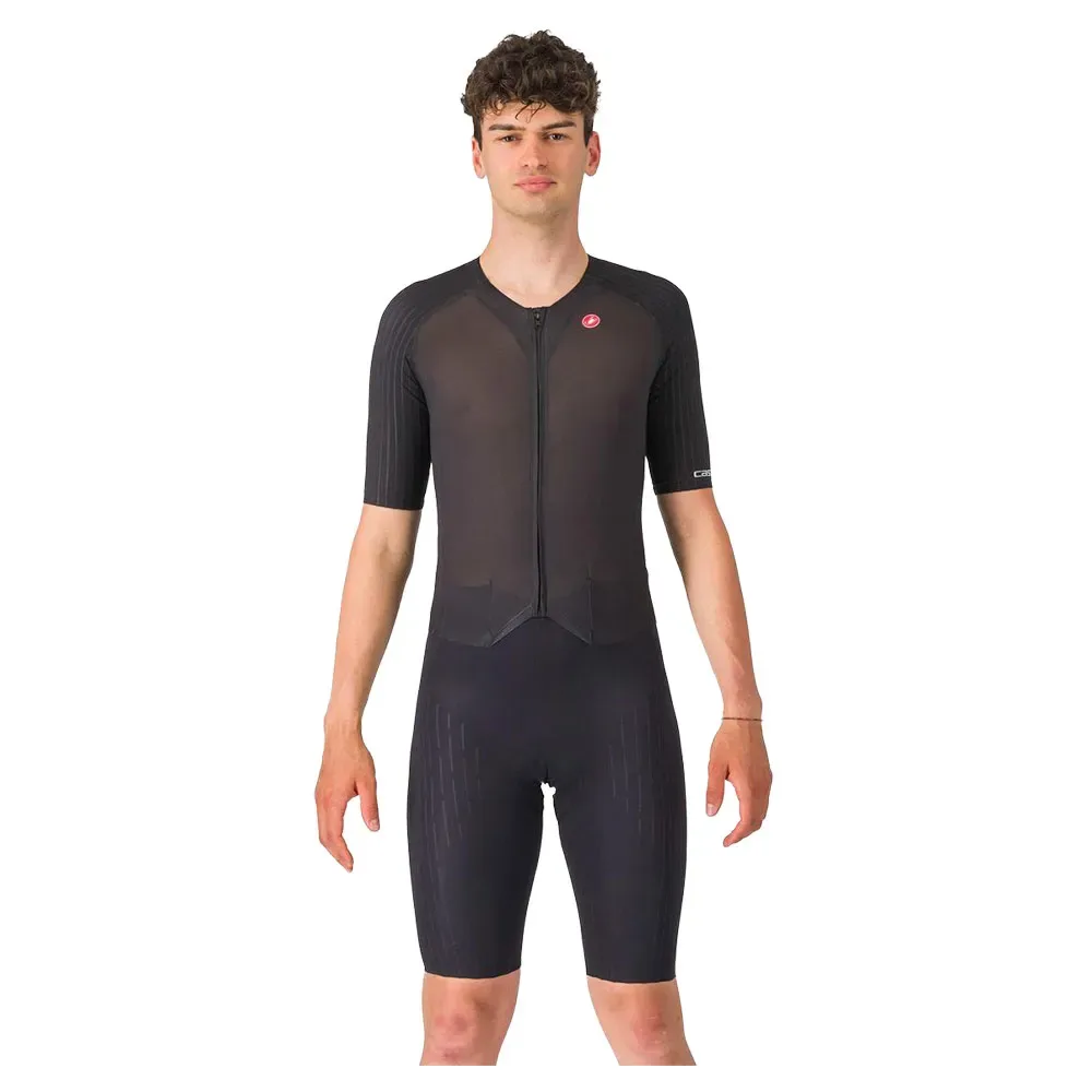 Tuta Da Gara A Maniche Corte Sanremo S Black - Castelli - FashionsVida