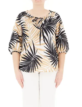 Blusa maniche 3/4 SABBIA 23 - N.O.W. NATION OF WOMEN by PERSONA - FashionsVida