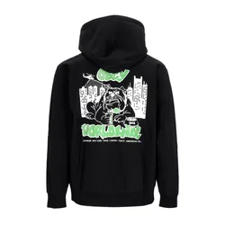 Felpa Cappuccio Zip Uomo City Watch Dog Premium Zip Hooded Fleece Black