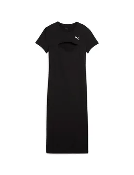 Kleid knielang - WARDROBE ESS Midi Cut-Out Dress - XS - für Damen - Größe XS - schwarz - Frauen - female - Puma - FashionsVida