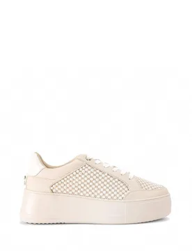 Women's 'Jive Lace Up' Trainers in Cream Size: 7 - Cream - Size: 7 - Carvela - FashionsVida