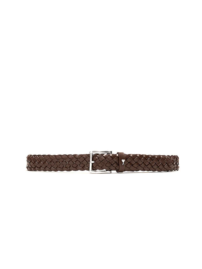 Ceinture en cuir marron 95 - AMI PARIS - FashionsVida