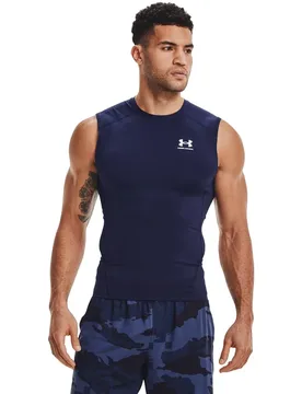 T-shirt Sans Manches Heatgear Midnight Navy S - Under armour - FashionsVida