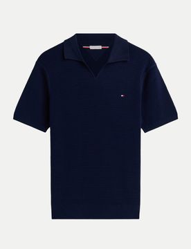 Polohemd JONNY Strukturiert Blau XXL