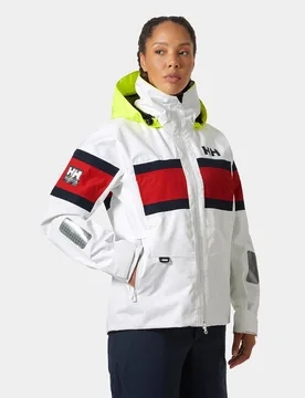 Women's Salt Original Sailing Jacket White M - White - Female - Helly Hansen - FashionsVida