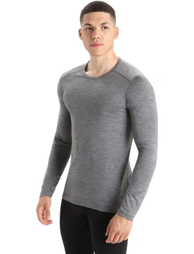Mock Merino Crew, dunkelgrau s - Icebreaker - FashionsVida